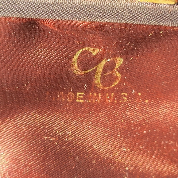 Vintage Fabric Handbag ~ CB Made in USA ~ Satin Lining ~ Attached Coin Purse - Picture 8 of 16